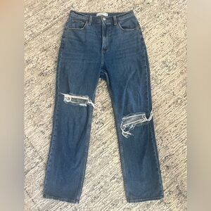 Abercrombie Ankle Straight High Rise